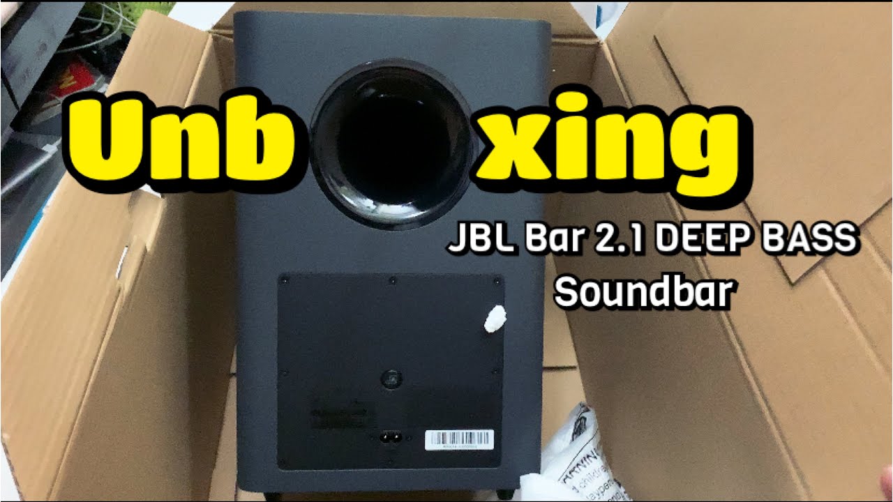 instruktør mælk slids Unboxing JBL 2.1 Deep Bass with Soundbar | Sorround Sound - YouTube