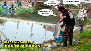 Heboh saat Mancing saya strek Bertubi tubi warga china mintak satu ikan Nila Babon