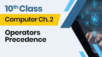 Computer Class 10 chapter 2 - 10th Class Computer Ch 2 -  Operators Precedence