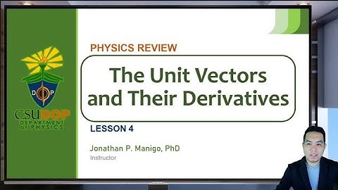 Review | The Unit Vectors and Their Derivatives