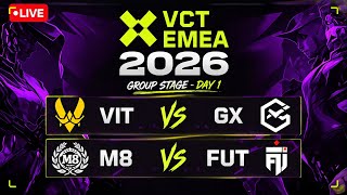 🔥 Valorant VCT Unofficial Watchparty VIT vs GX / M8 vs FUT | Pro Matches, Reactions &amp; Hype
