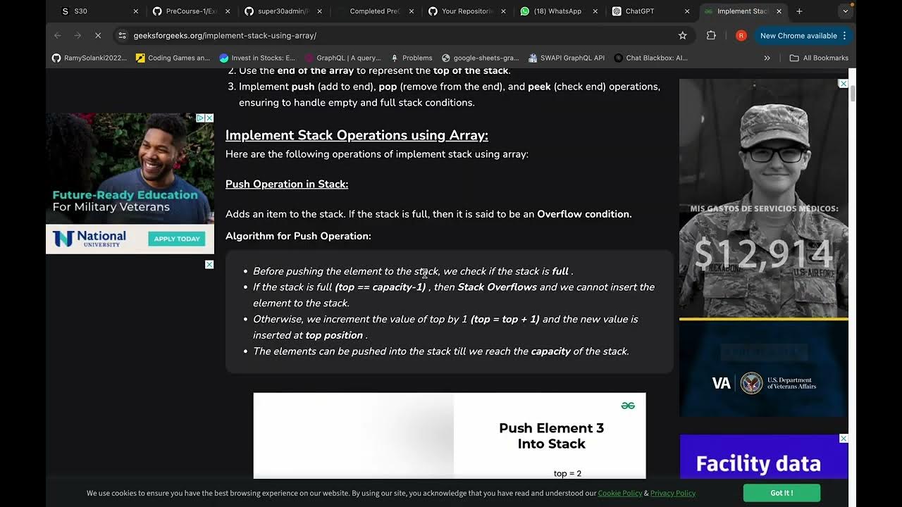 Implementing Stack Using Array in Java - YouTube