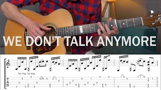 We don't talk anymore - разбор на гитаре + табы. Фингерстайл. Как играть на гитаре