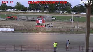 Crawford County Fair racing in Bucyrus, Ohio 7/23/2026 Post time is 6:00pm