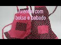 Aprenda a fazer um avental com bolso e babado - PAP Ateliê Chocomelon Aula 014