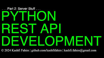 Part 2: Server | Python REST API Development via Educative.io | Code with Kashfi Fahim