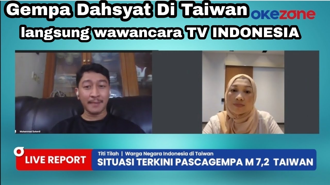 Histeris Di Dalam MRT‼️Gempa Dahsyat Di Taiwan‼️Wawancara Langsung Dengan Televisi Indonesia