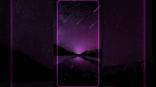 HD meteor pink night sky Animated