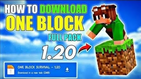How to Download ONE BLOCK Map In Minecraft  PE 😍 | How to download minecraft one block map