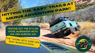 We hit the trails at MERUS with 37s on the Rubicon!! The Tacoma leaves with some new MODIFICATIONS!!