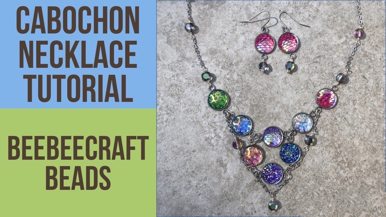 Resin Cabochon Necklace Tutorial - Beebeecraft Beads