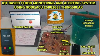 IoT Based Flood Monitoring And Alerting System using Nodemcu ESP8266 | ThingSpeak