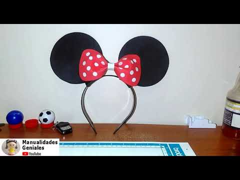 Cómo hacer orejas de Minnie Mouse y Mickey Mouse para disfraz de halloween  fácil rápido barato 