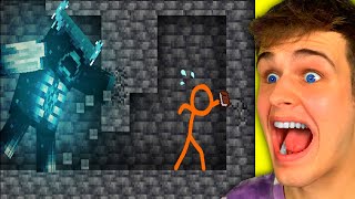 WARDEN vs STICKMANI z Minecraftu! (brutální)