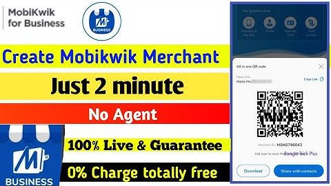 Mobikwik merchant account free just 2 minute success without agent || Create mobikwik merchant