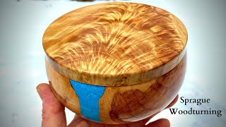 Woodturning - A Covered Dish Made With Figured Woods!