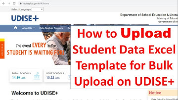 How to upload student data Excel template for bulk upload