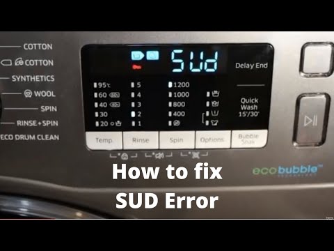 Samsung Front Load 세탁기에서 SUD 오류 코드를 빠르게 수정하는 방법