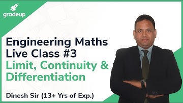 Engineering Mathematics Revision Class #3 |  Limit, Continuity & Differentiation | GATE 2019