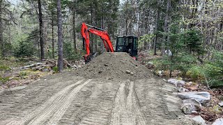 BUSY WEEKEND BUILDING A ROAD & HAULING/LEVELING FILL AT THE COTTAGE