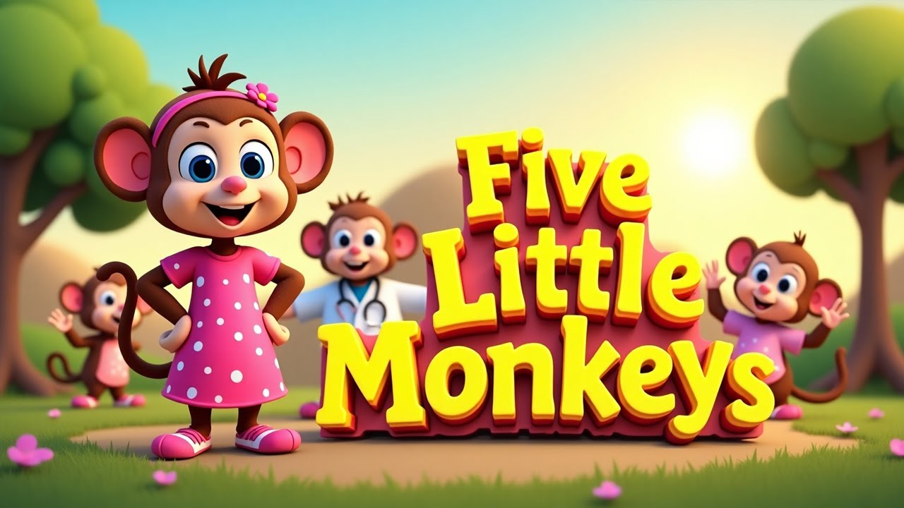 🐒🎵 Five Little Monkeys | Fun Kids Song & Nursery Rhyme 🎶 | YT Kids ...