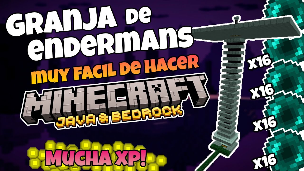 ¡La MEJOR Granja de Endermans para XP INFINITA en Minecraft 1.21! 🟣 Funciona en Bedrock y Java