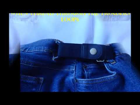 No Buckle Elastic Belt, Buckle-Free Invisible Waist Belt for Women Men, Unisex Durable Invisible Adjustable St