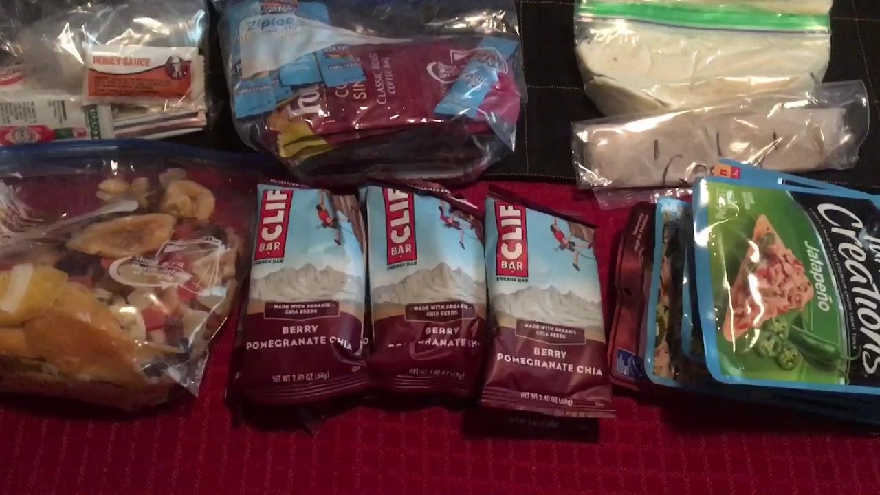 Appalachian Trail food packing list YouTube