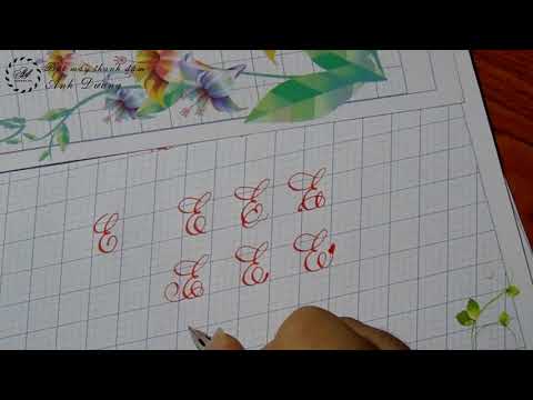 Video Cách viết và mẫu chữ E hoa sáng tạo - Mẫu chữ E sáng... - youtube