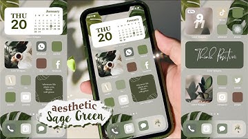 customize your iphone 🌿 (sage green theme) iOS15 🍵| how to have an aesthetic phone