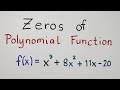 Understanding Zeros of Polynomial Functions