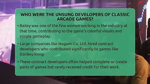 Who Were The Unsung Developers Of Classic Arcade Games? - Video Gamers Vault