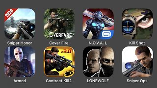 Sniper Honor, Cover Fire, N.O.V.A. L, Kill Shot, Armed, Contract Kill 2, LONEWOLF,Sniper Ops... screenshot 4