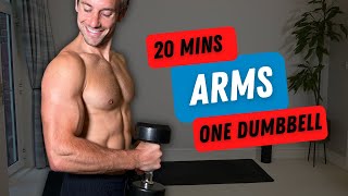 20 MIN ARMS WORKOUT | One Dumbbell ONLY! (Biceps & Triceps Killer!) screenshot 2