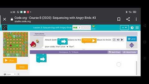 Code.org course A lesson 2 learn to drag and drop