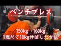 【衝撃】ベンチプレスが1週間で＋10kg伸びた理由！