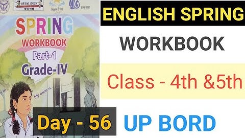 UP Board Class -4th & 5th || Spring Workbook || Part - 1 || Revision,day -56