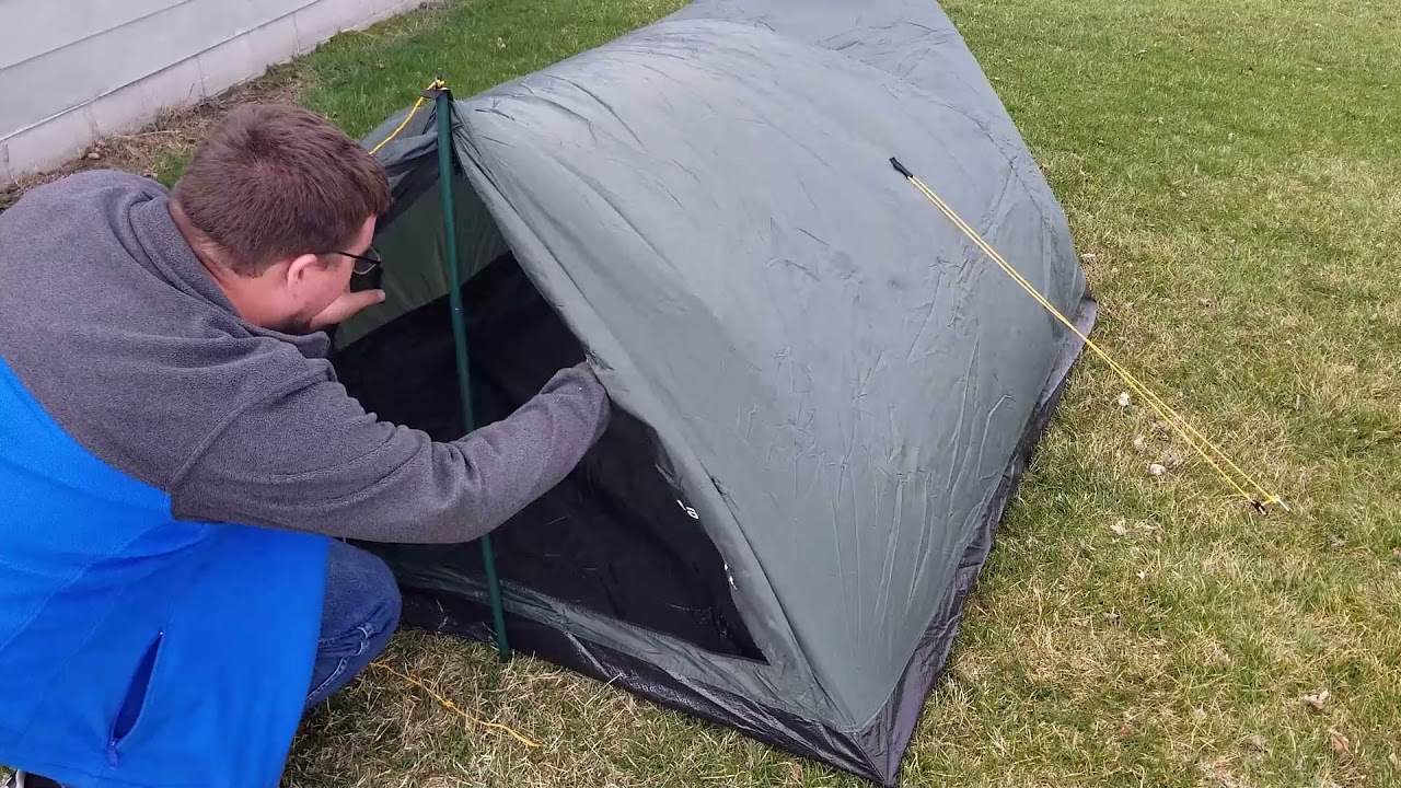 Tent Setup & tear down Stansport Scout 2 person Backpack and Camping Tent