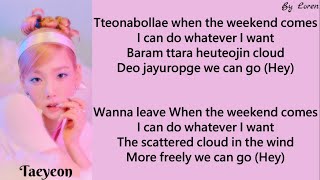 TAEYEON (태연) - Weekend (Lyrics Rom/Eng)