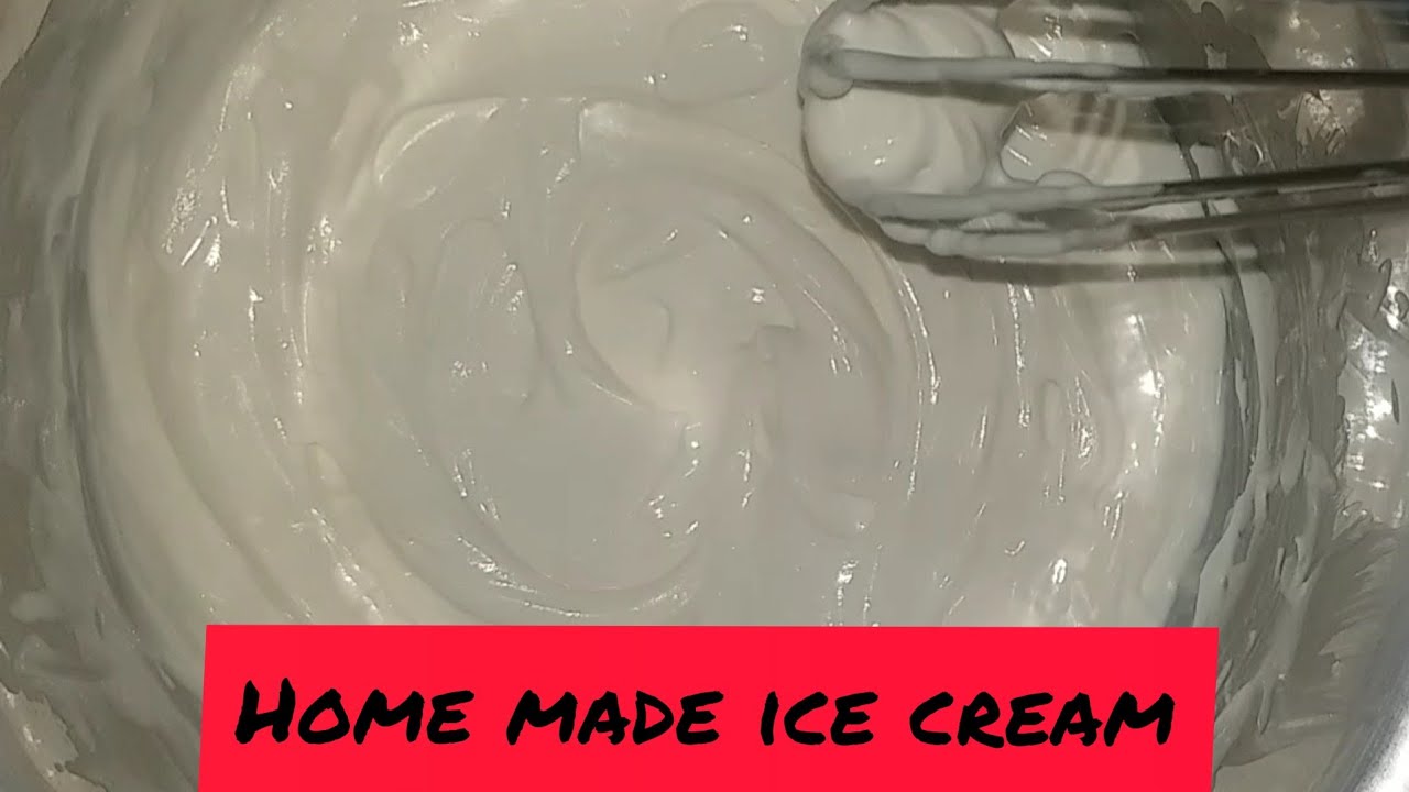 Home made ice cream without blender