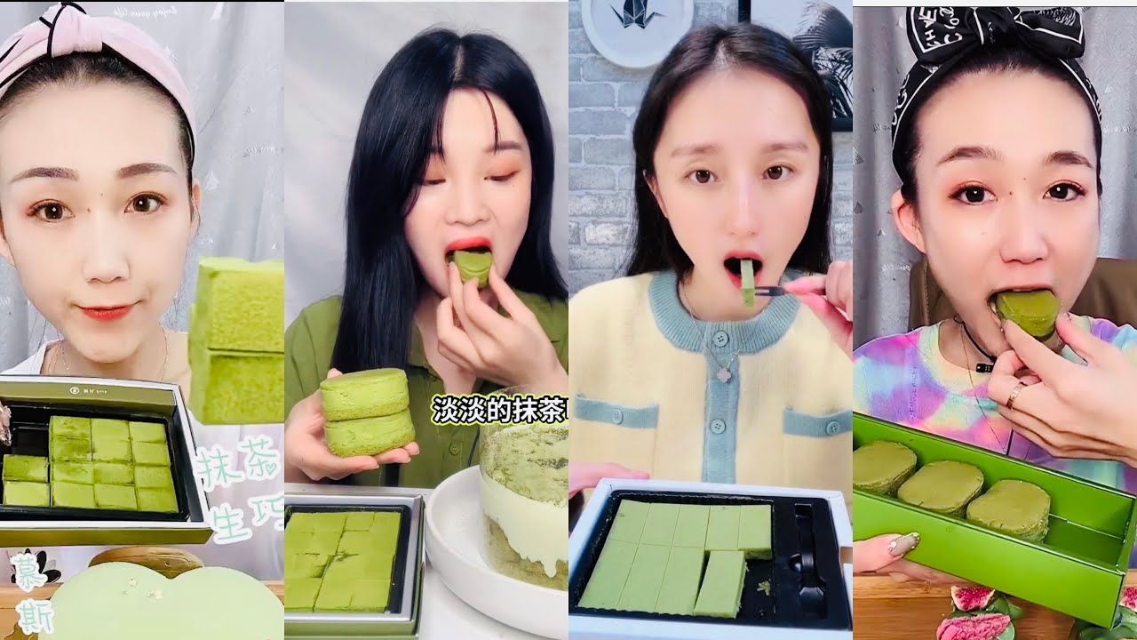 ASMR Mini Cheesecake, matcha truffles *Matcha series* Mukbang |먹방 | 饮食表演 | การแสดงการกิน| 食事ショー