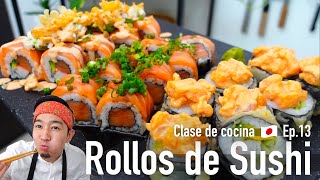 ¿Cuál Sushi te gusta más? Preparé 3 tipos de Rollo Salmón ,  #Ep.13 | Cocina Japonesa Con Yuta