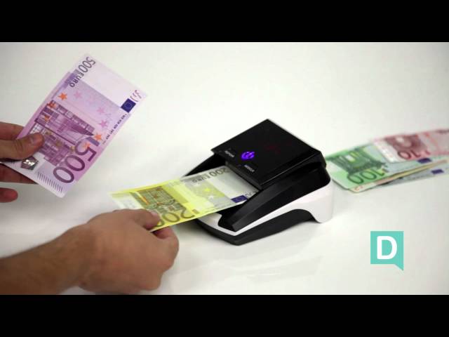 Detector de billetes falsos Detectalia D150 - YouTube