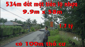 ➀➃➂➁ 534m đất mặt tiền lộ nhựa có 100m thổ cư tại Bình Nhì Gò Công Tây 1,7 tỷ