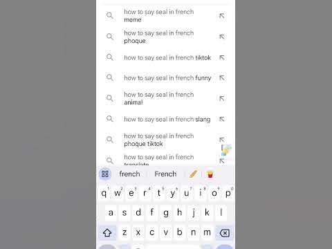 HOW TO SAY SEAL IN FRENCH - YouTube