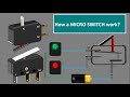 Micro switch working micro switch connection snap action micro limit switch working animation