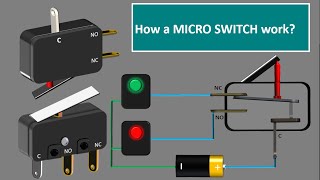 Micro Switch Working. Micro Switch connection .snap Action Micro limit switch working Animation.