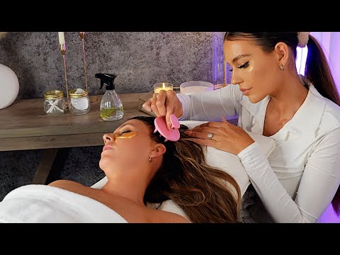 Real Person Face Treatment and Skin Tracing ASMR | Head Massage | Personal Attention For Sleep