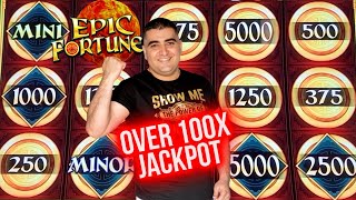 Over 100x HANDPAY JACKPOT On Epic Fortune Slot ! $1,000 Challenge To Beat The Casino | EP-9 screenshot 4