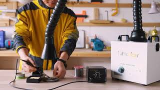 Fumeclear Fc-100A Solder Fume Extractor 3 Filtraction With Hepa Filter
